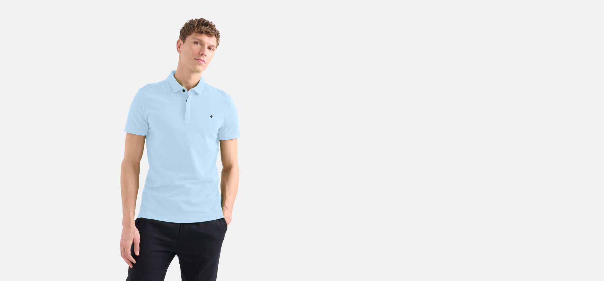 Jersey Poloshirt hellblau SHOEBY MEN