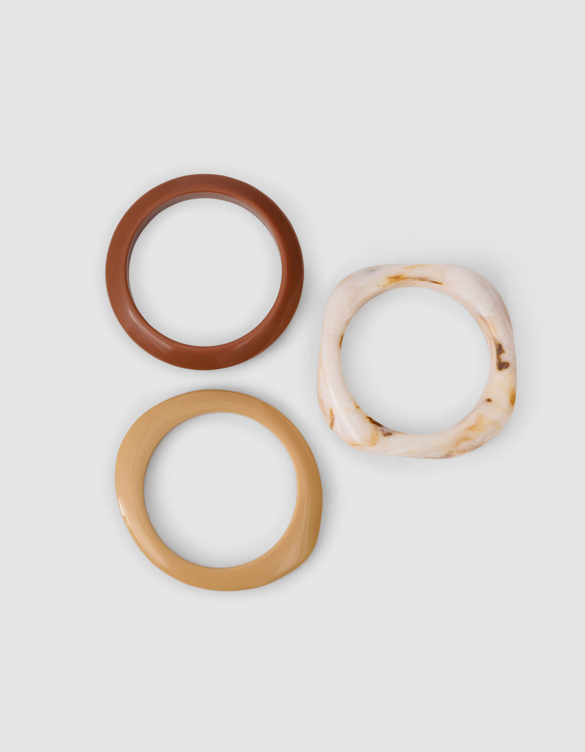 Großes Armreif-Set Beige SHOEBY ACCESSOIRES