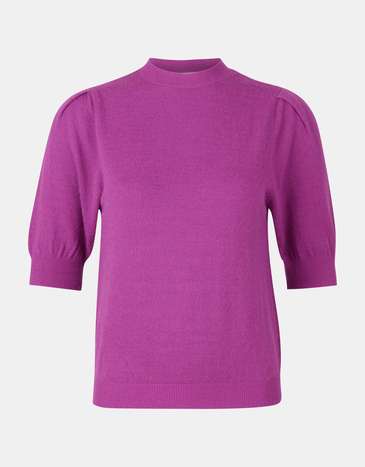 Stricktop mit Puffärmeln Dunkelviolett SHOEBY WOMEN