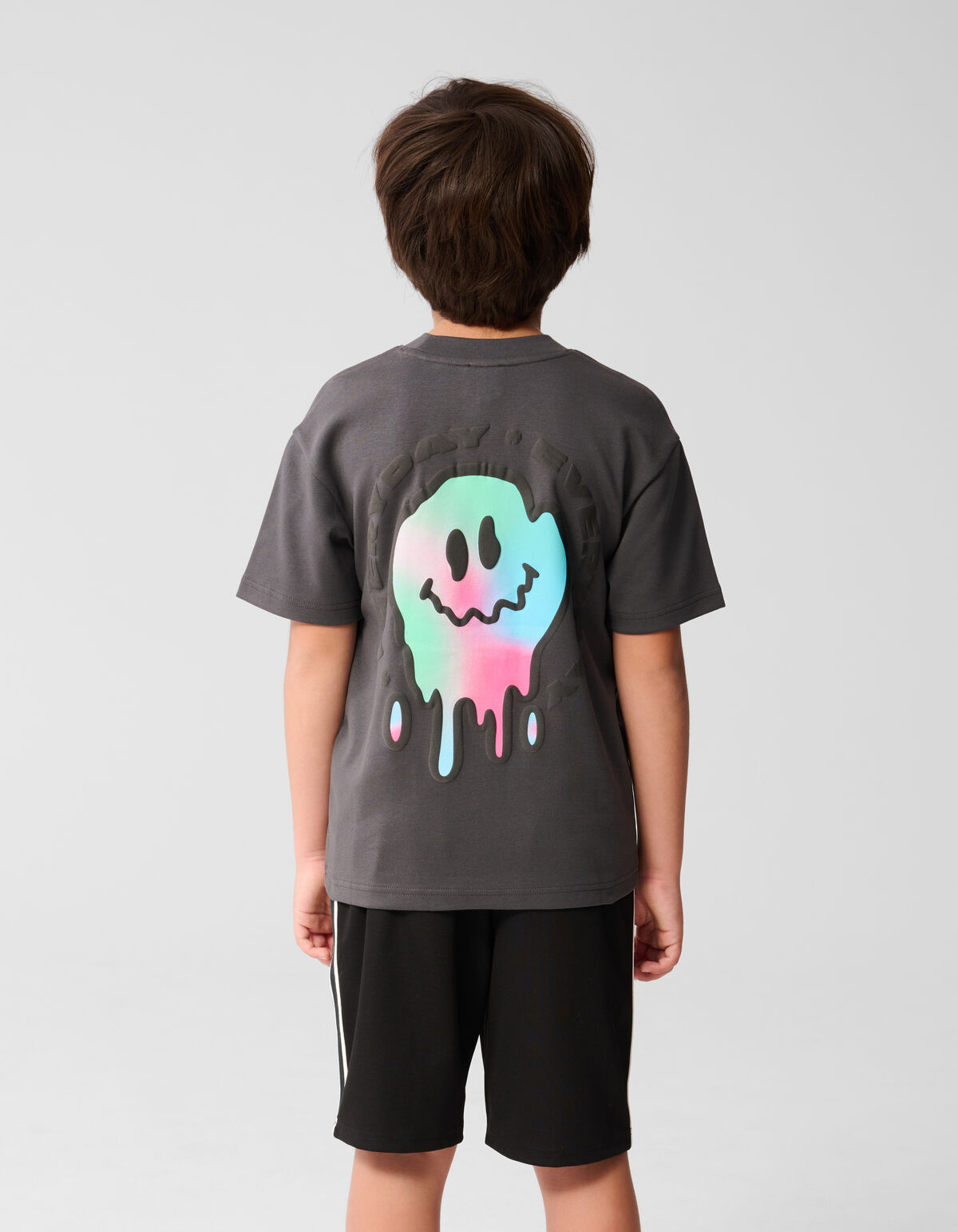 Farbe Smiley-T-Shirt Dunkelgrau SHOEBY BOYS