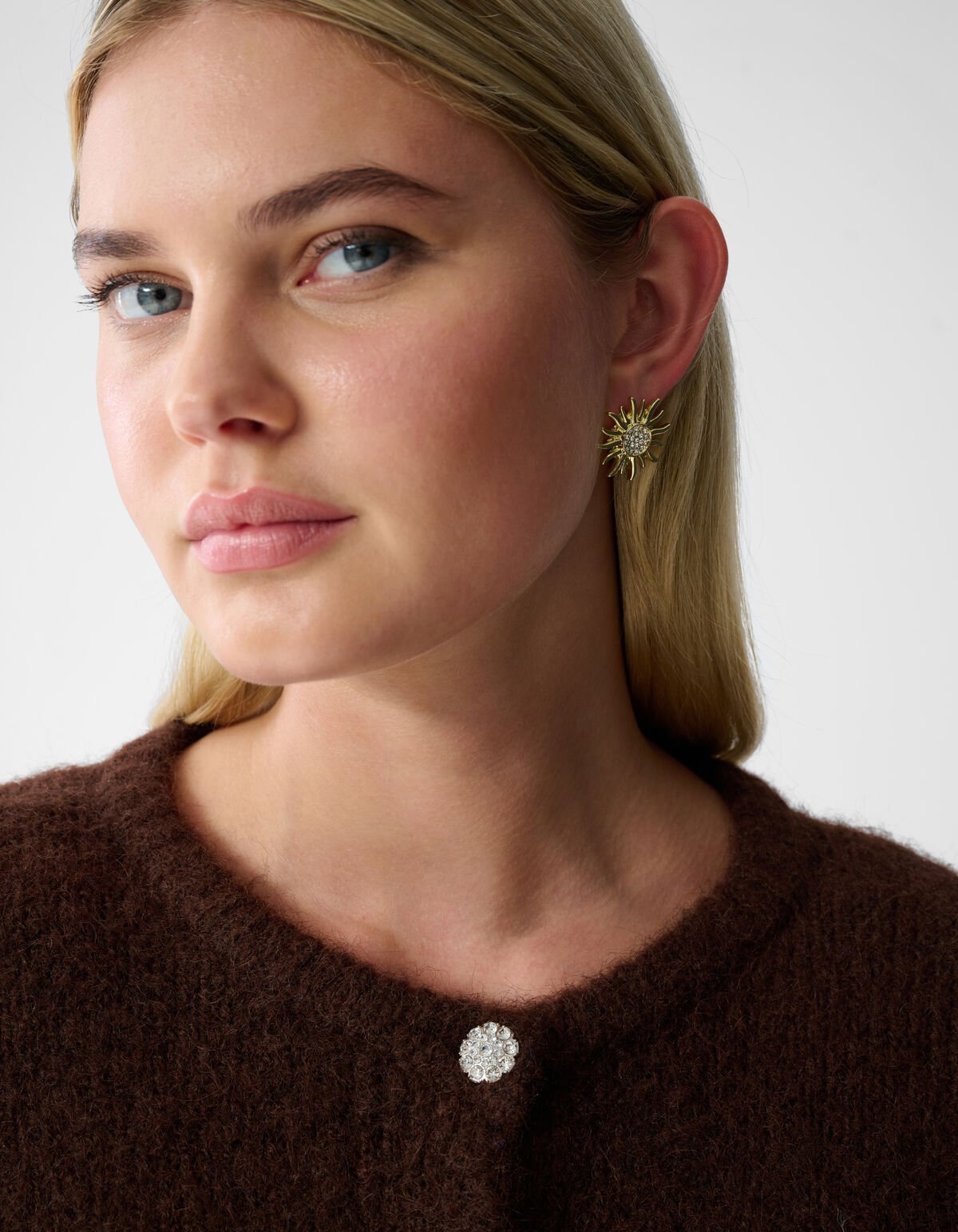 Kleine Sonnenohrringe Gold SHOEBY ACCESSOIRES