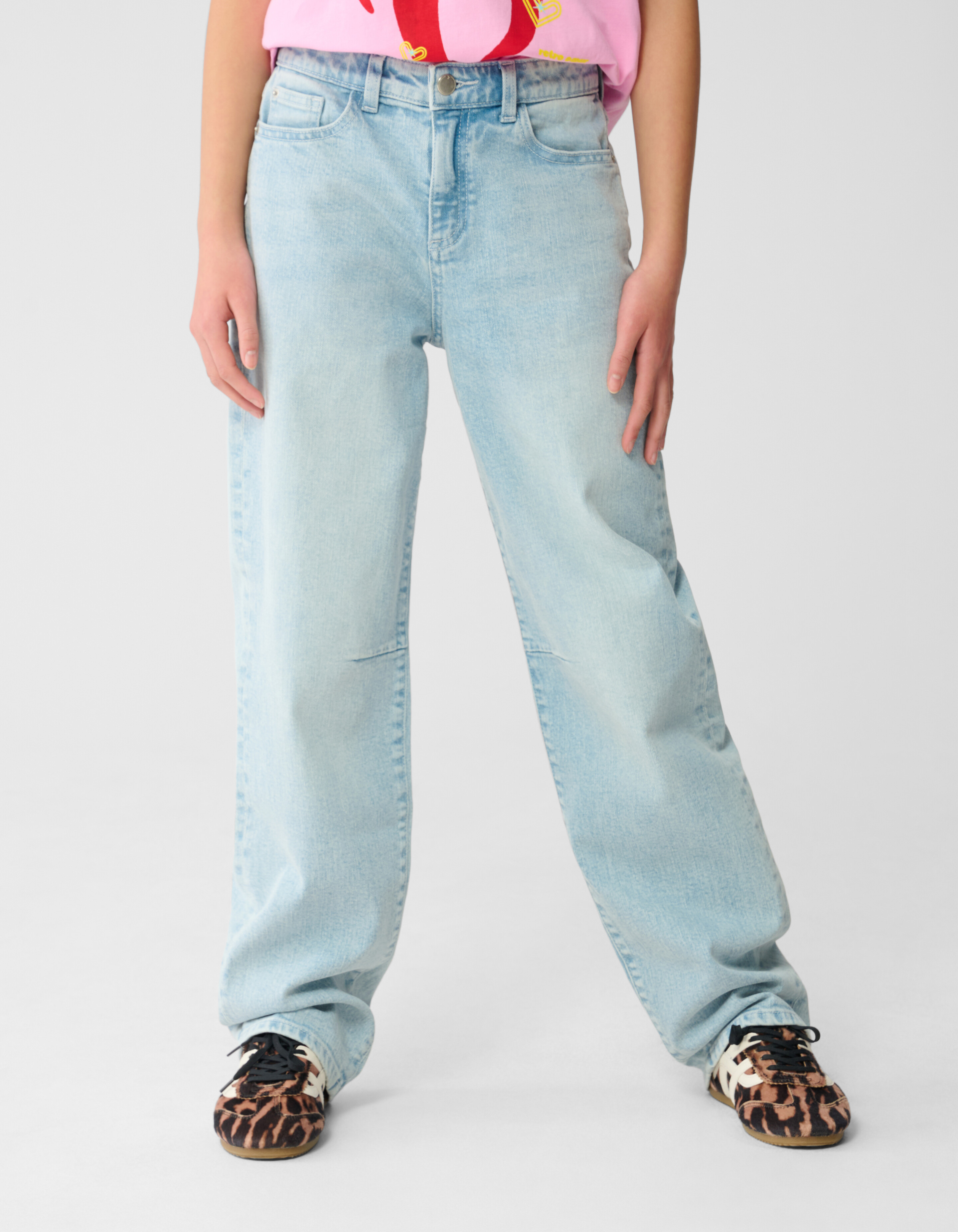 Barrel Fit Jeans Gebleicht SHOEBY GIRLS