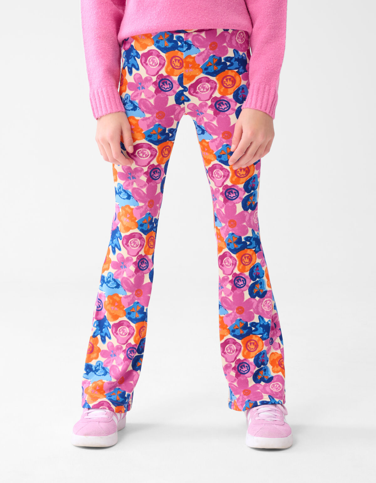Bedruckte Leggings ausgestellter Rippe Hellrosa SHOEBY GIRLS