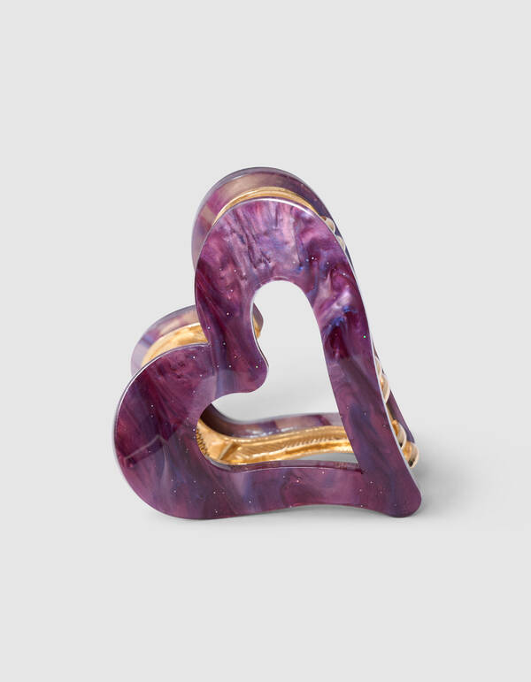 Herz Haarklammer Lila SHOEBY ACCESSOIRES