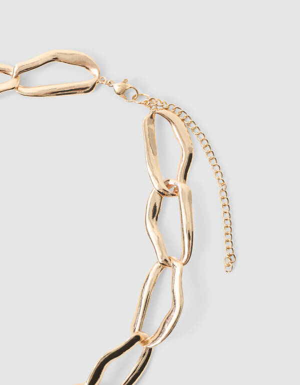 Hammered Heart Kette Gold SHOEBY ACCESSOIRES