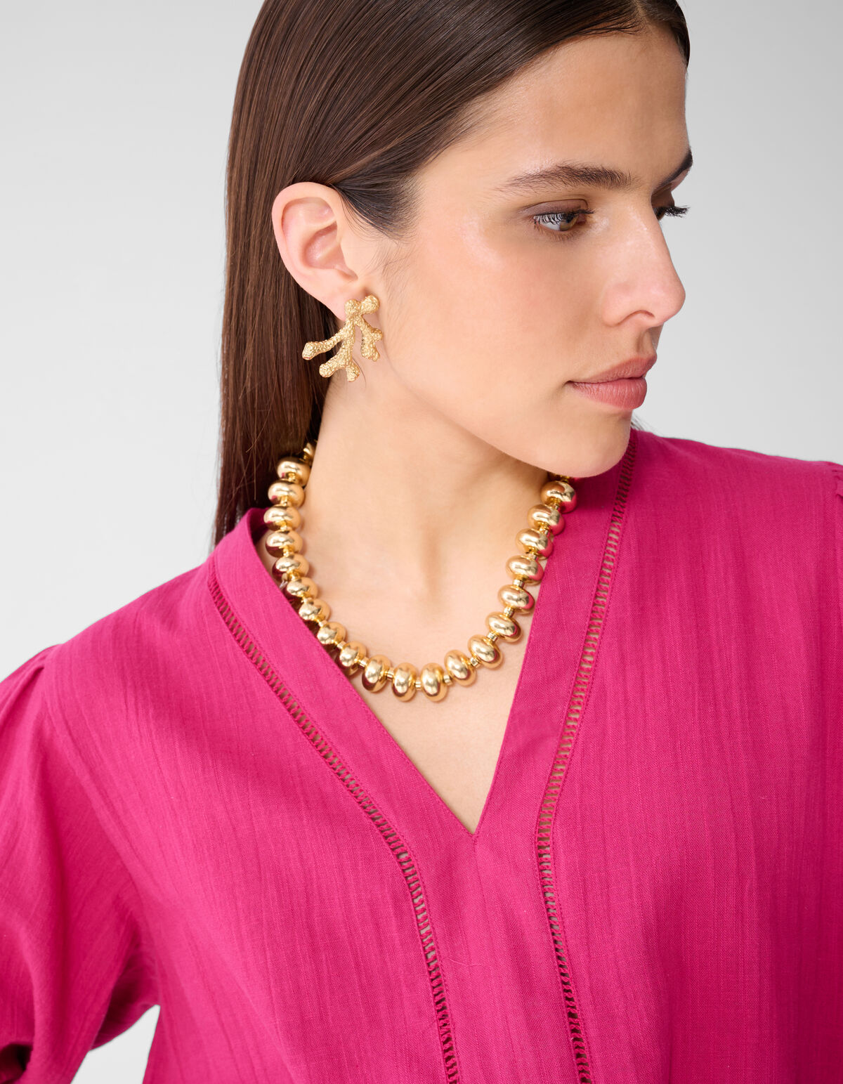 Korallenohrringe Gold SHOEBY ACCESSOIRES