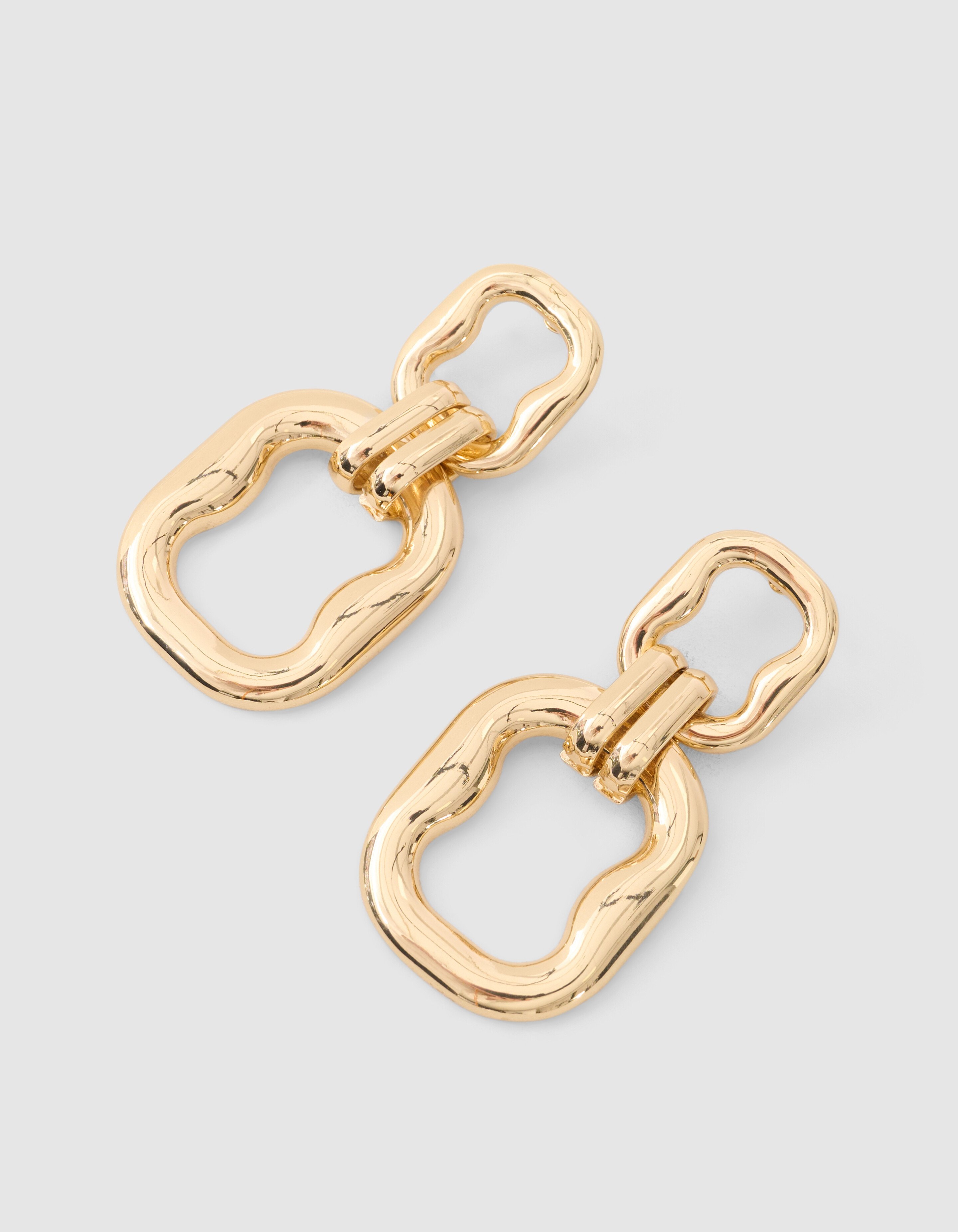 Doppelt quadratische Ohrringe Gold SHOEBY ACCESSOIRES