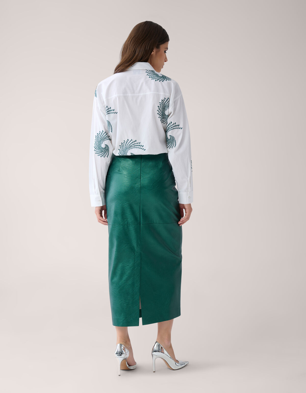 Metallischer Maxirock Grün By Mieke SHOEBY WOMEN