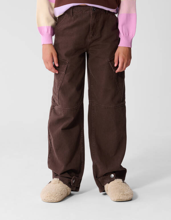 Cargo-Hose &bdquo;Balloon Fit&ldquo; Dunkelbraun SHOEBY GIRLS