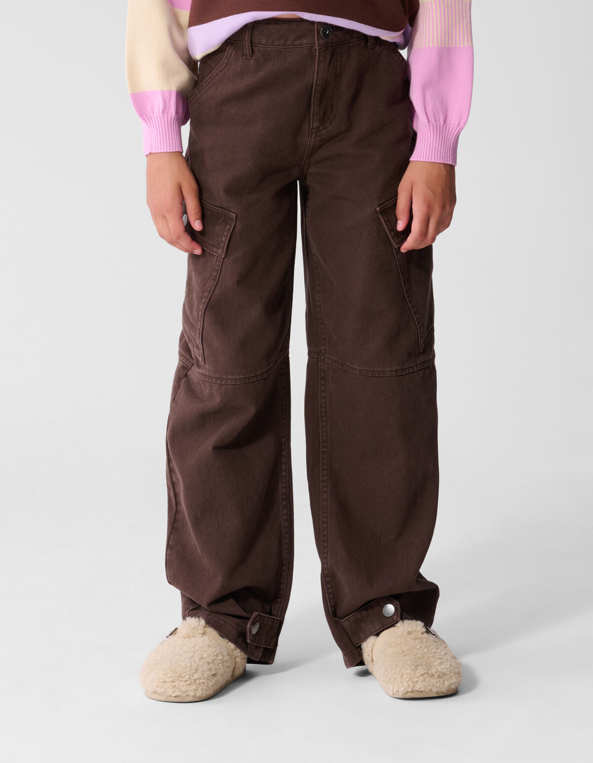 Cargo-Hose &bdquo;Balloon Fit&ldquo; Dunkelbraun SHOEBY GIRLS