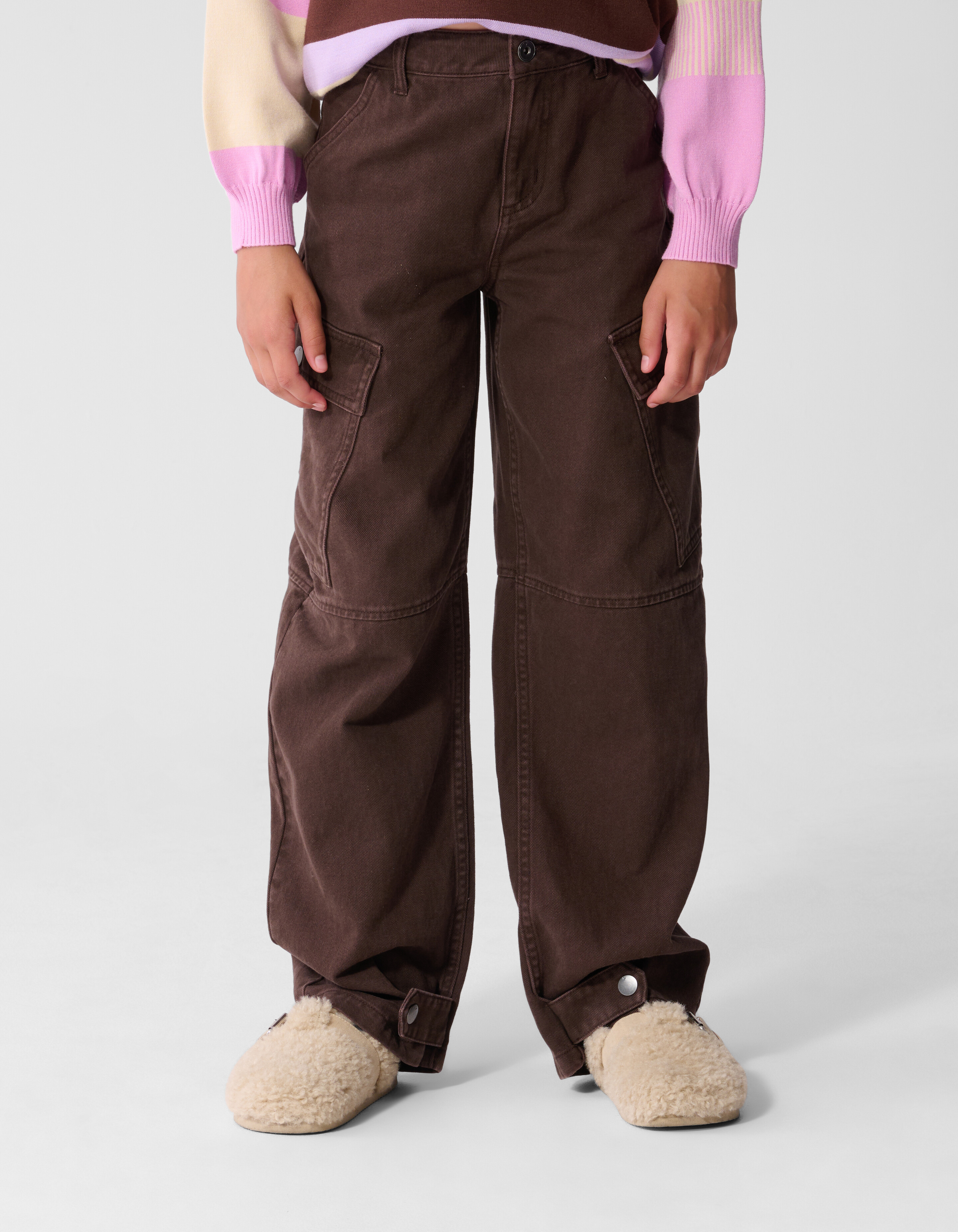Cargo-Hose &bdquo;Balloon Fit&ldquo; Dunkelbraun SHOEBY GIRLS
