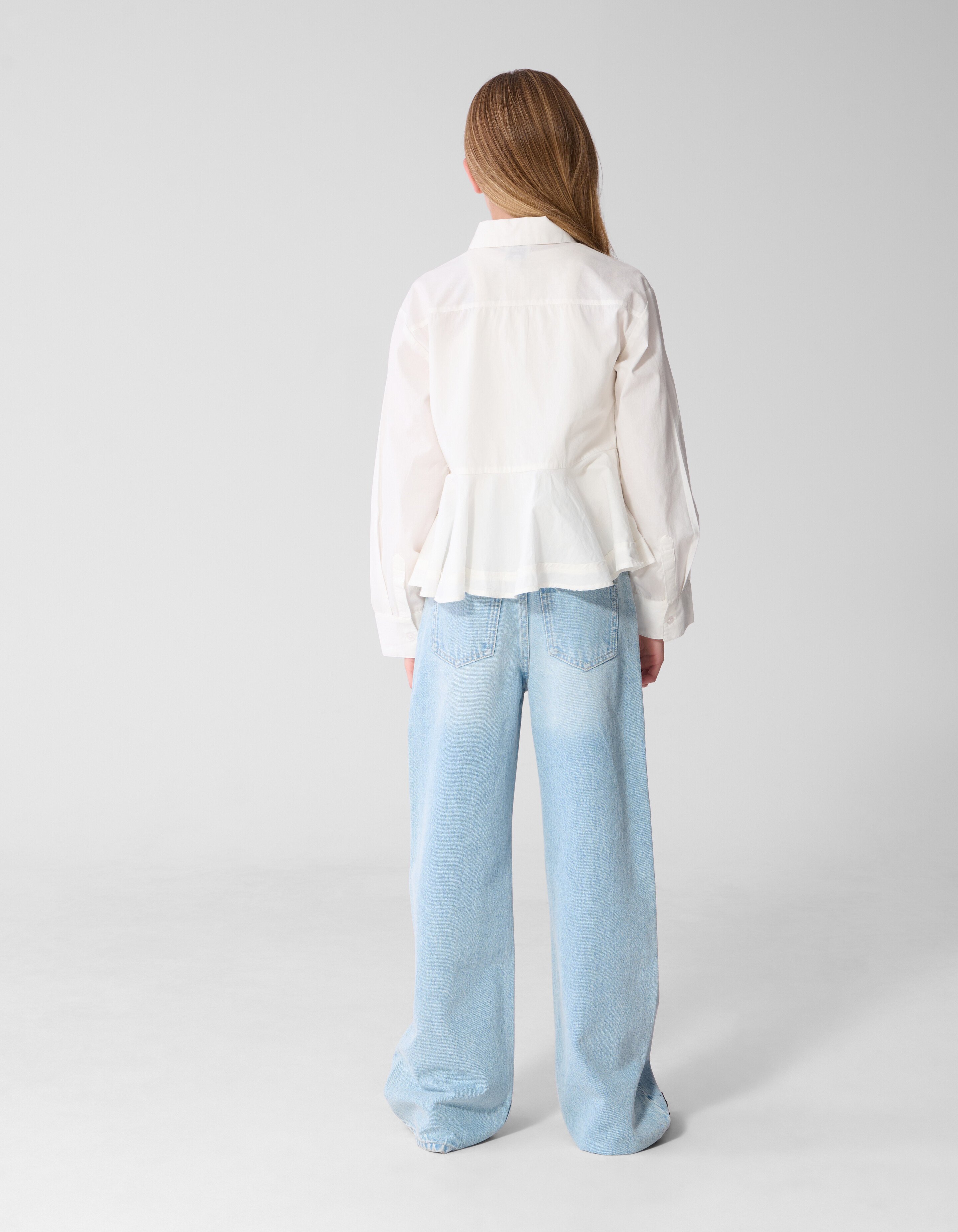 Peplum Herz Bluse Wei&szlig; SHOEBY GIRLS