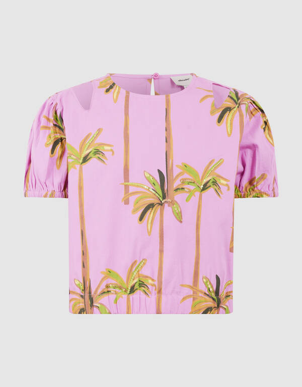 Palm Pailletten Top Helllila SHOEBY GIRLS