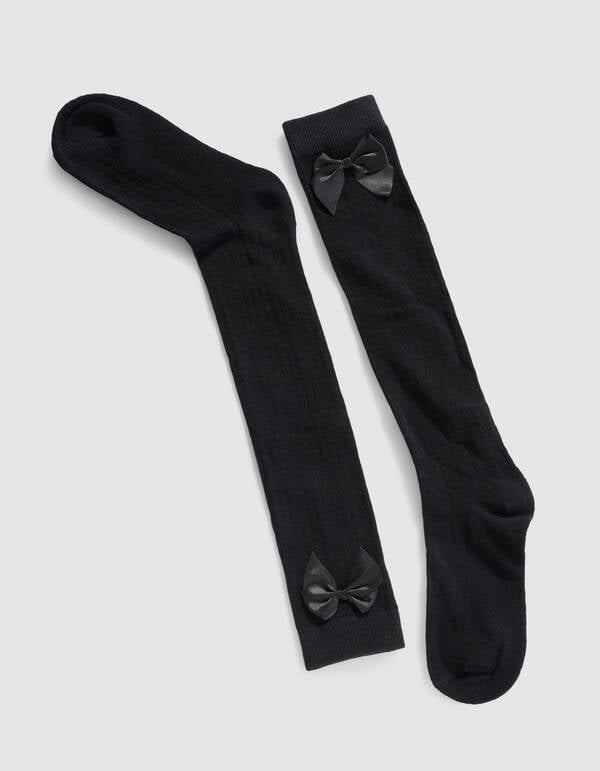 Schleifen Lange Socken Schwarz SHOEBY ACCESSOIRES