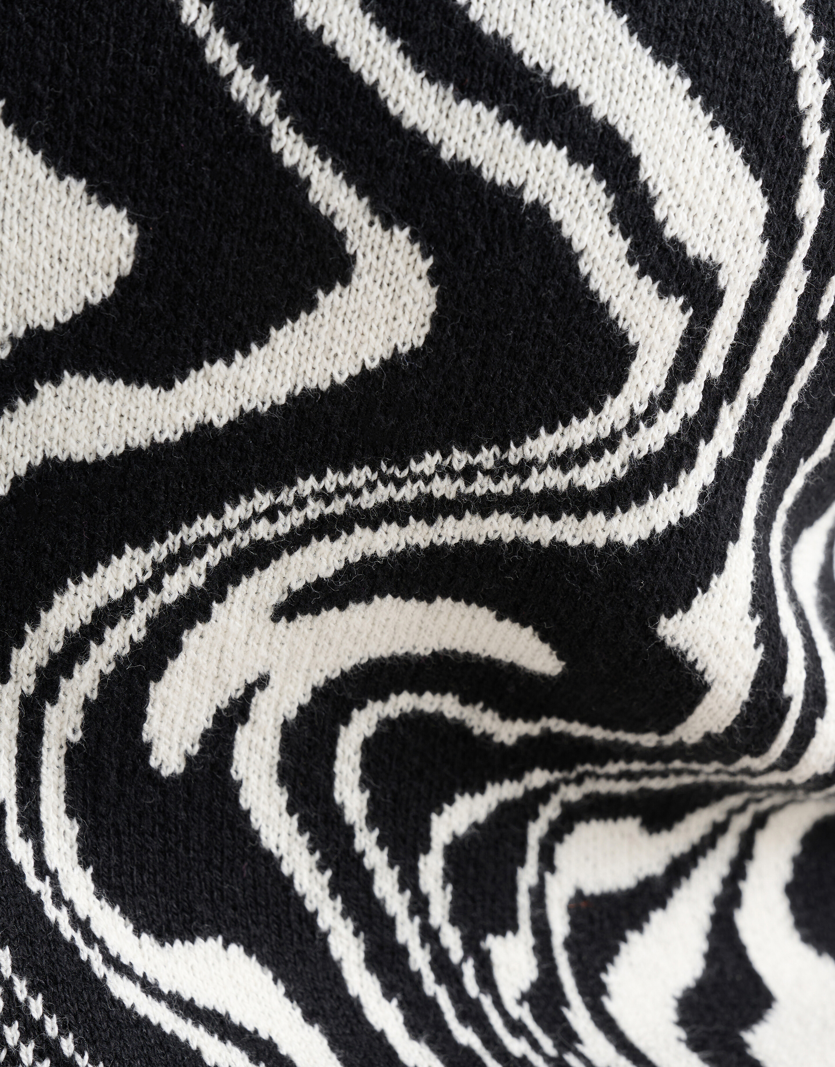 Jacquard Swirl Pullover Schwarz/Weiß SHOEBY WOMEN
