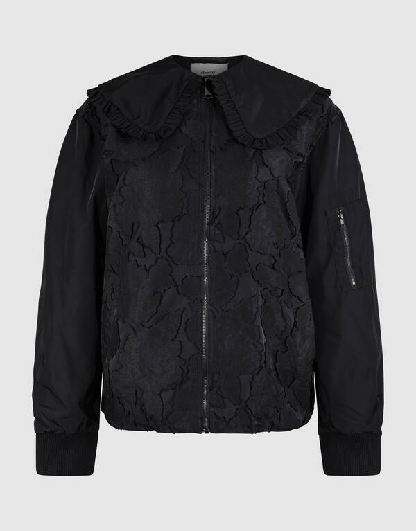 Übergroße große Kragen Bomber Schwarz SHOEBY WOMEN