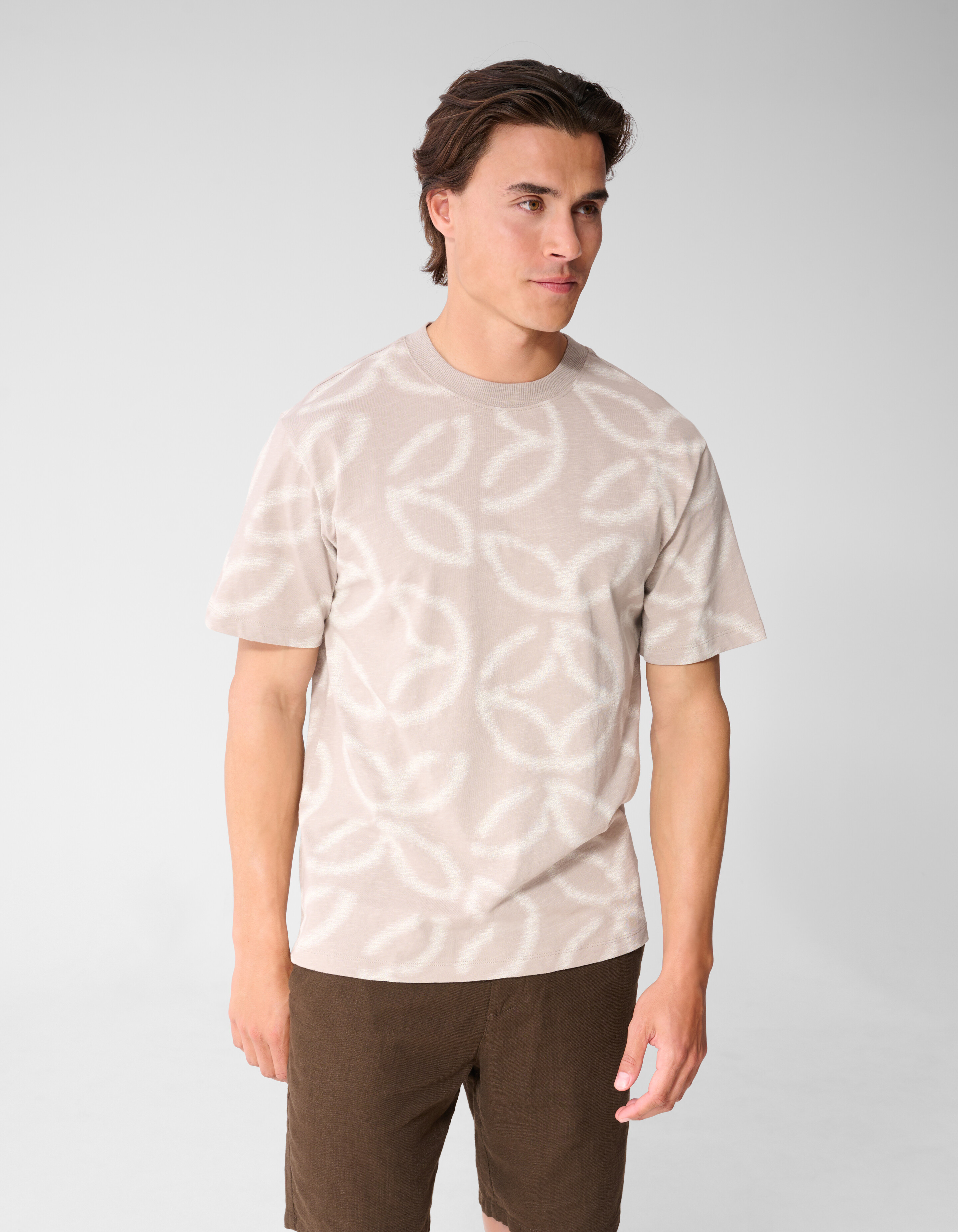 All Over Logo T-Shirt Hellbraun SHOEBY MEN