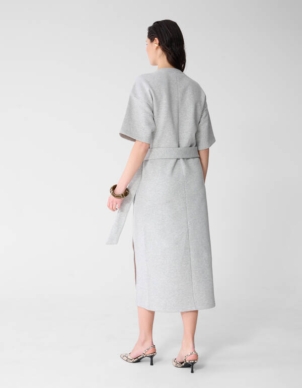 Sweat Maxi Kleid Hellgrau SHOEBY WOMEN