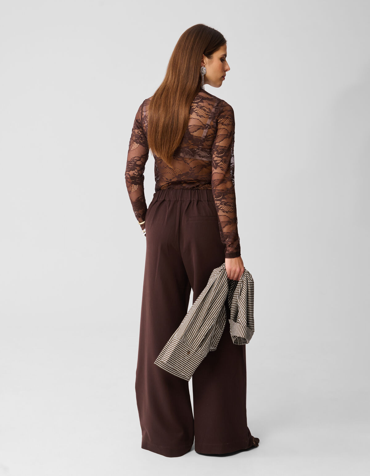 Weite Hose mit braunem Bein SHOEBY WOMEN