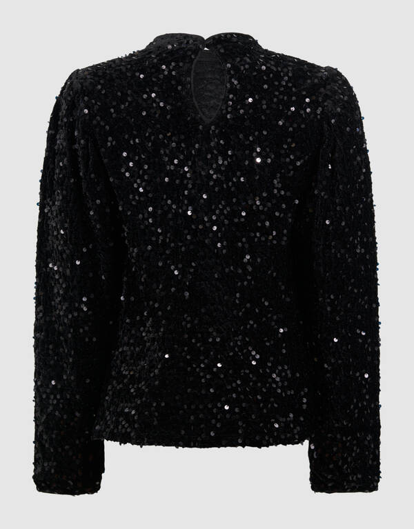 Sequin Top Schwarz SHOEBY GIRLS