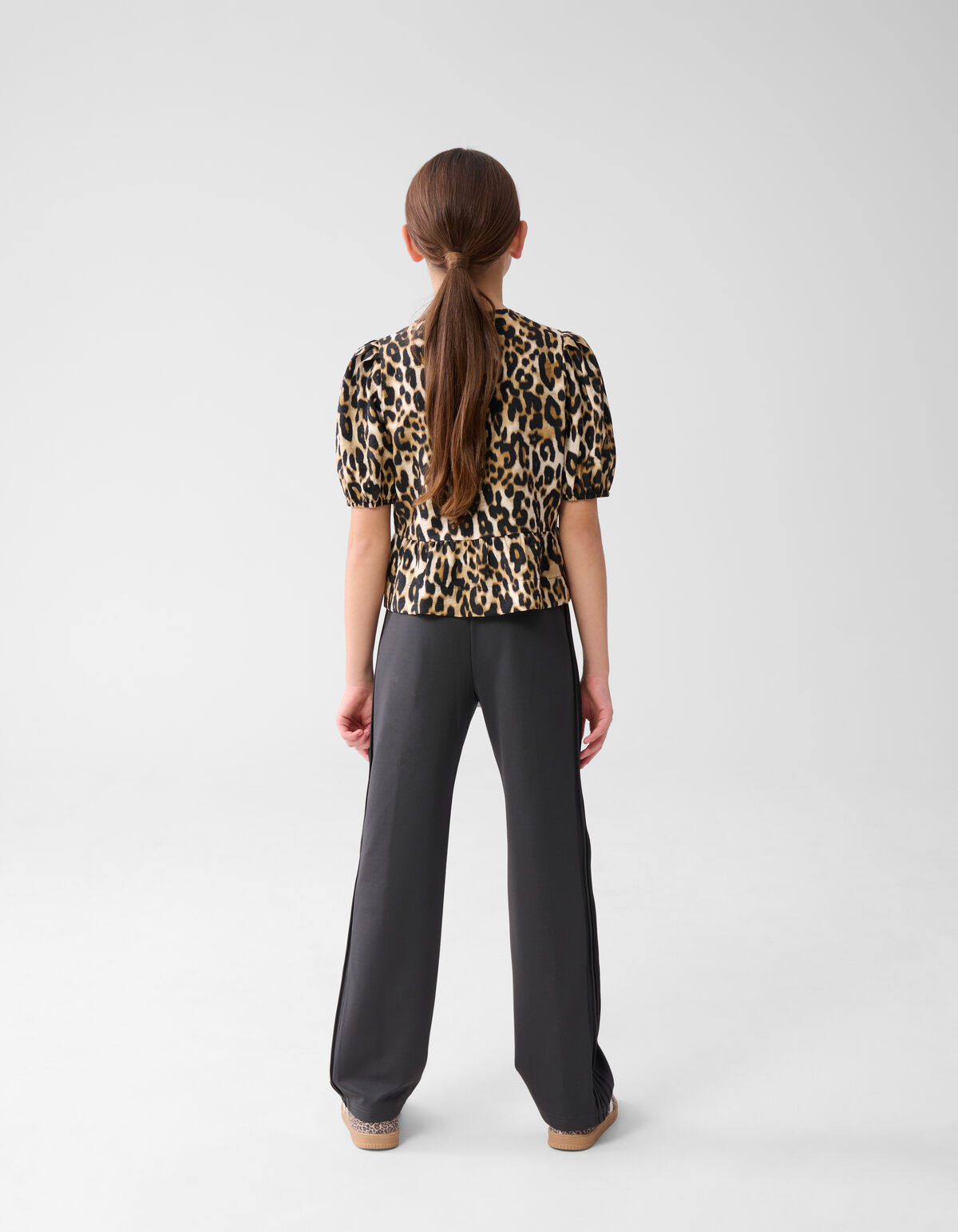 Leoparden-Schleifen-Top Braun SHOEBY GIRLS