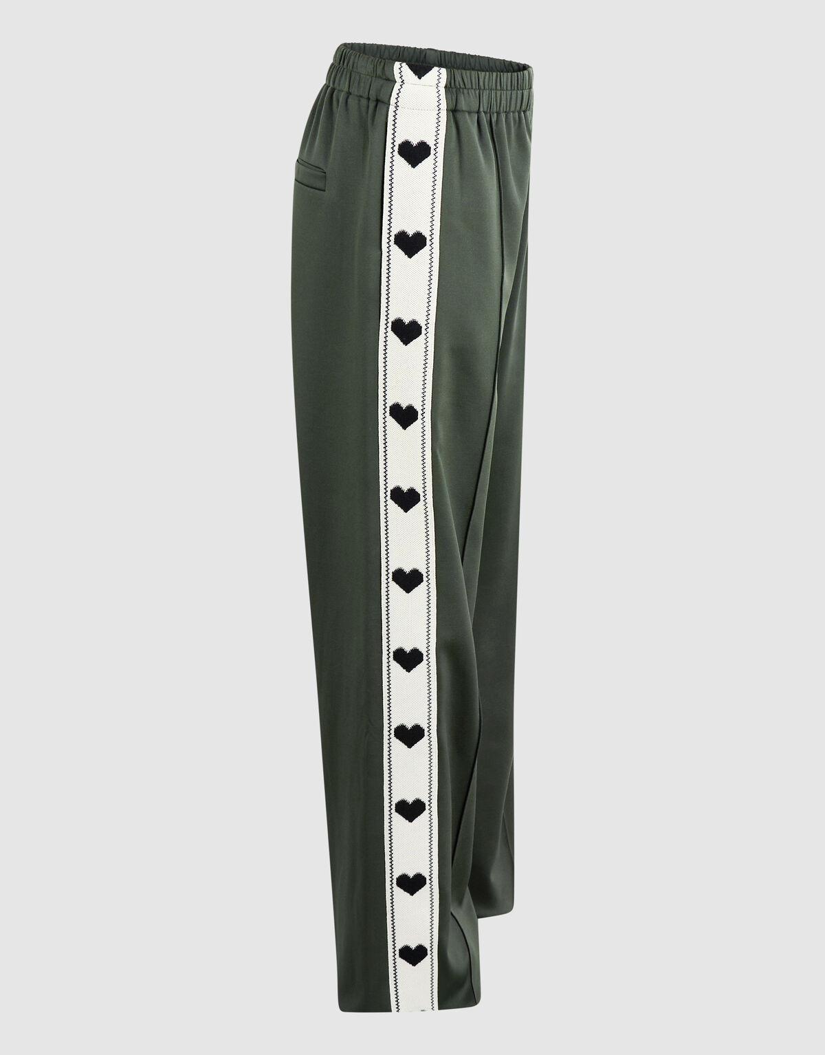 Sporty Heart Wide Leg Fit Broek Donkergroen SHOEBY GIRLS