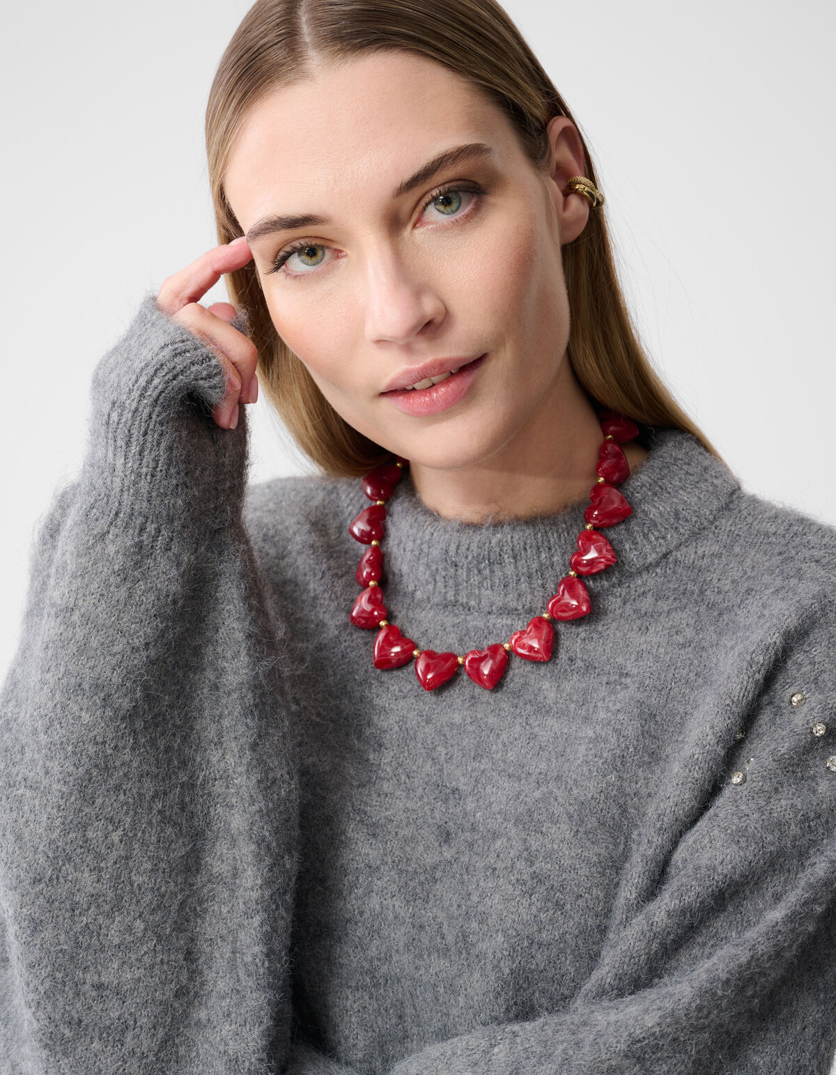 Herzkette, Dunkelrot SHOEBY ACCESSOIRES