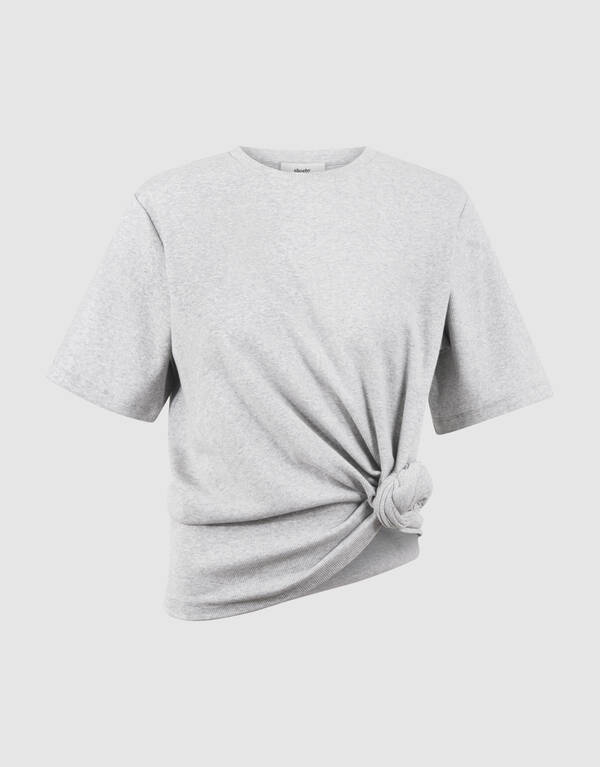 Knoten T-Shirt Hellgrau Von Mieke SHOEBY WOMEN