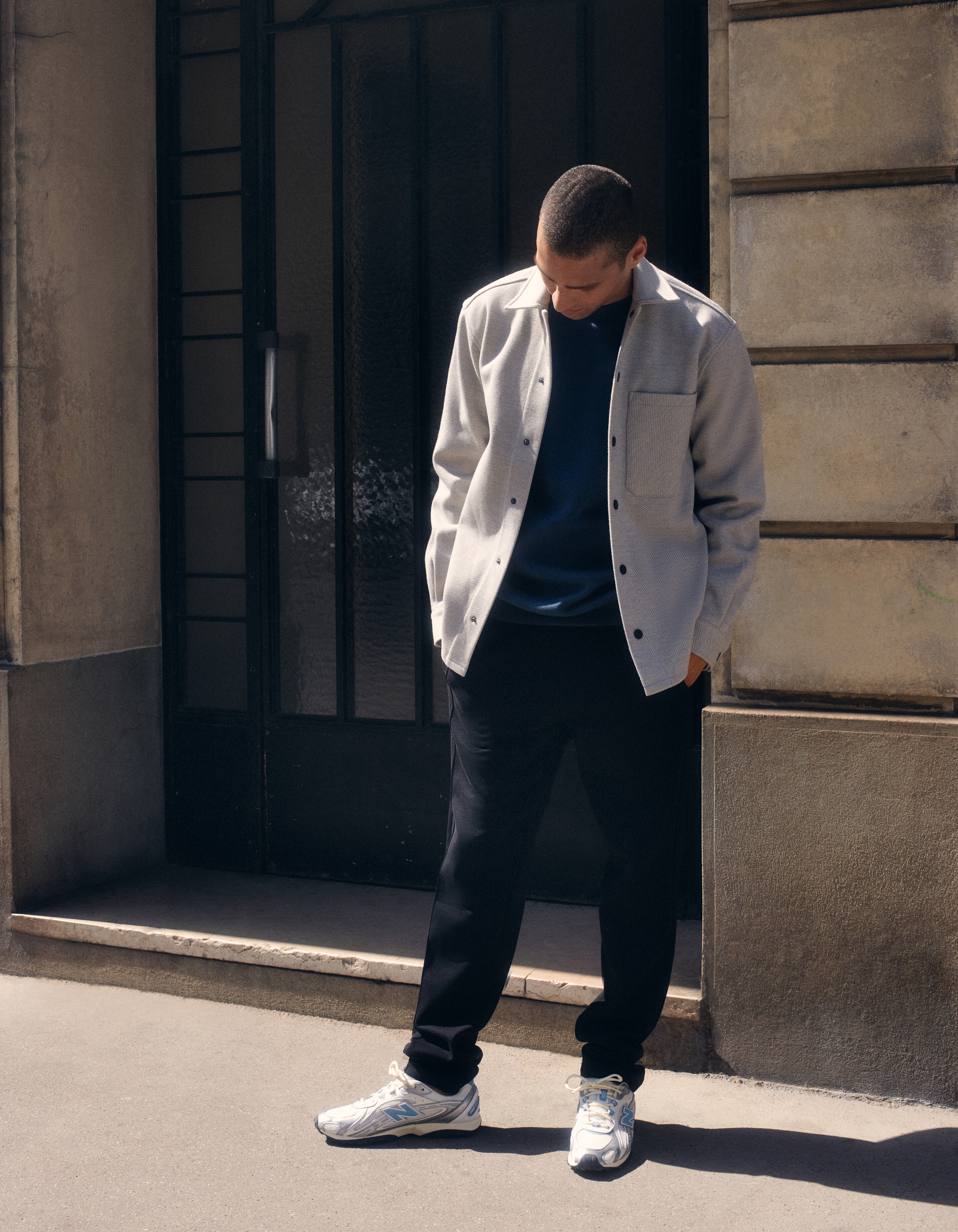 Soft Twill Overshirt Hellgrau SHOEBY MEN
