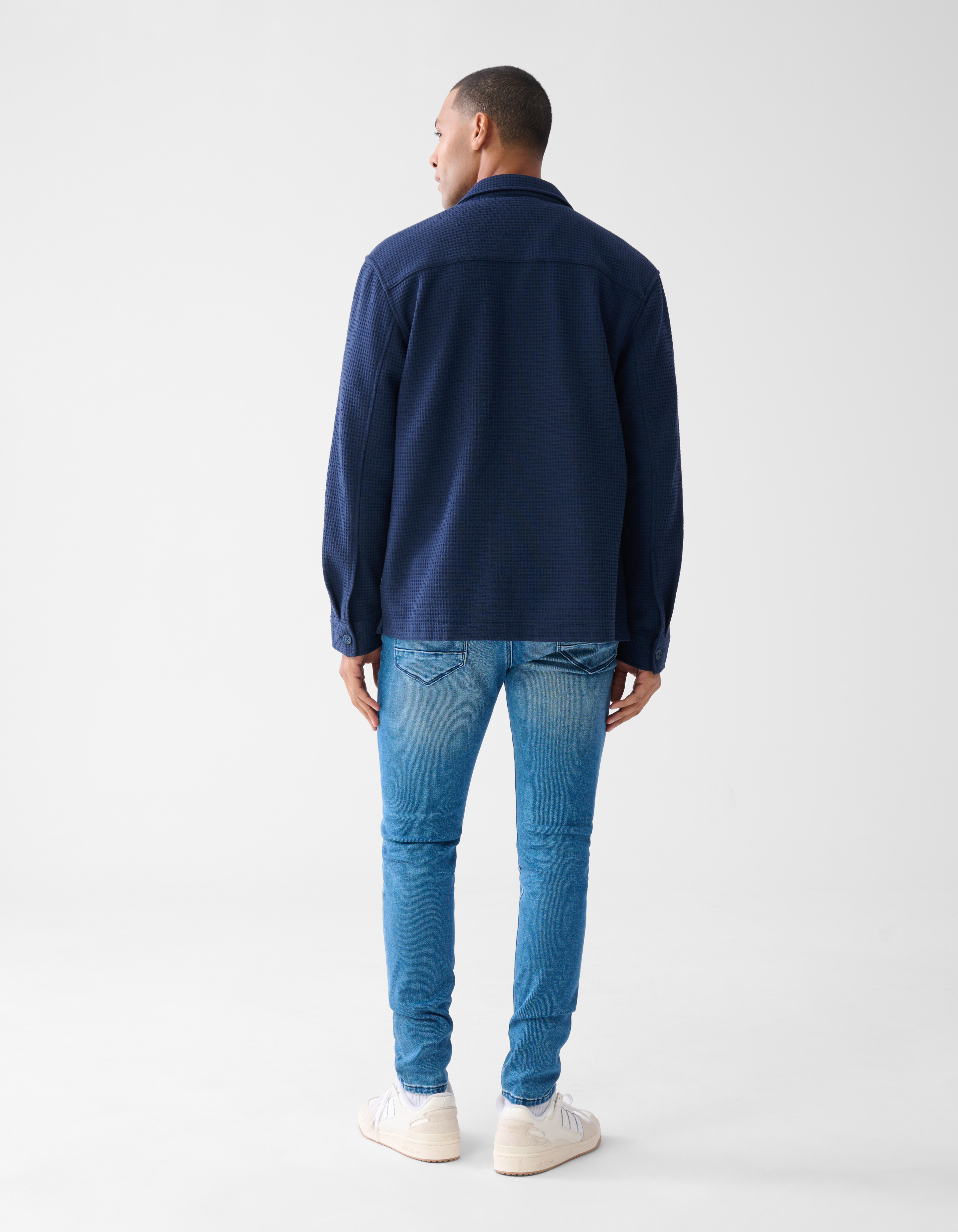 Struktur-Overshirt Dunkelblau SHOEBY MEN