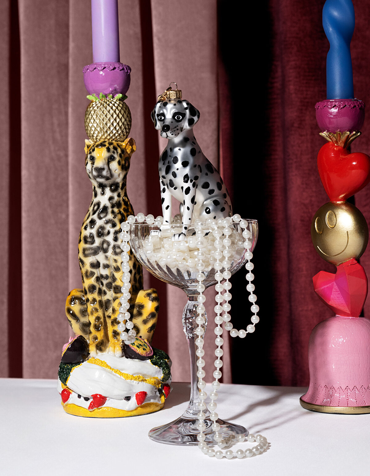 Dalmatiner Weihnachtskugel Wei&szlig;/Schwarz By Fred SHOEBY ACCESSOIRES