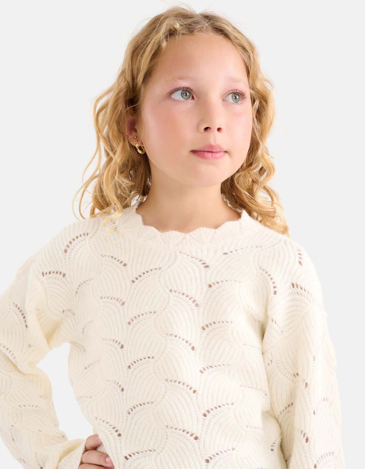 Offener Strickpullover Off White SHOEBY GIRLS