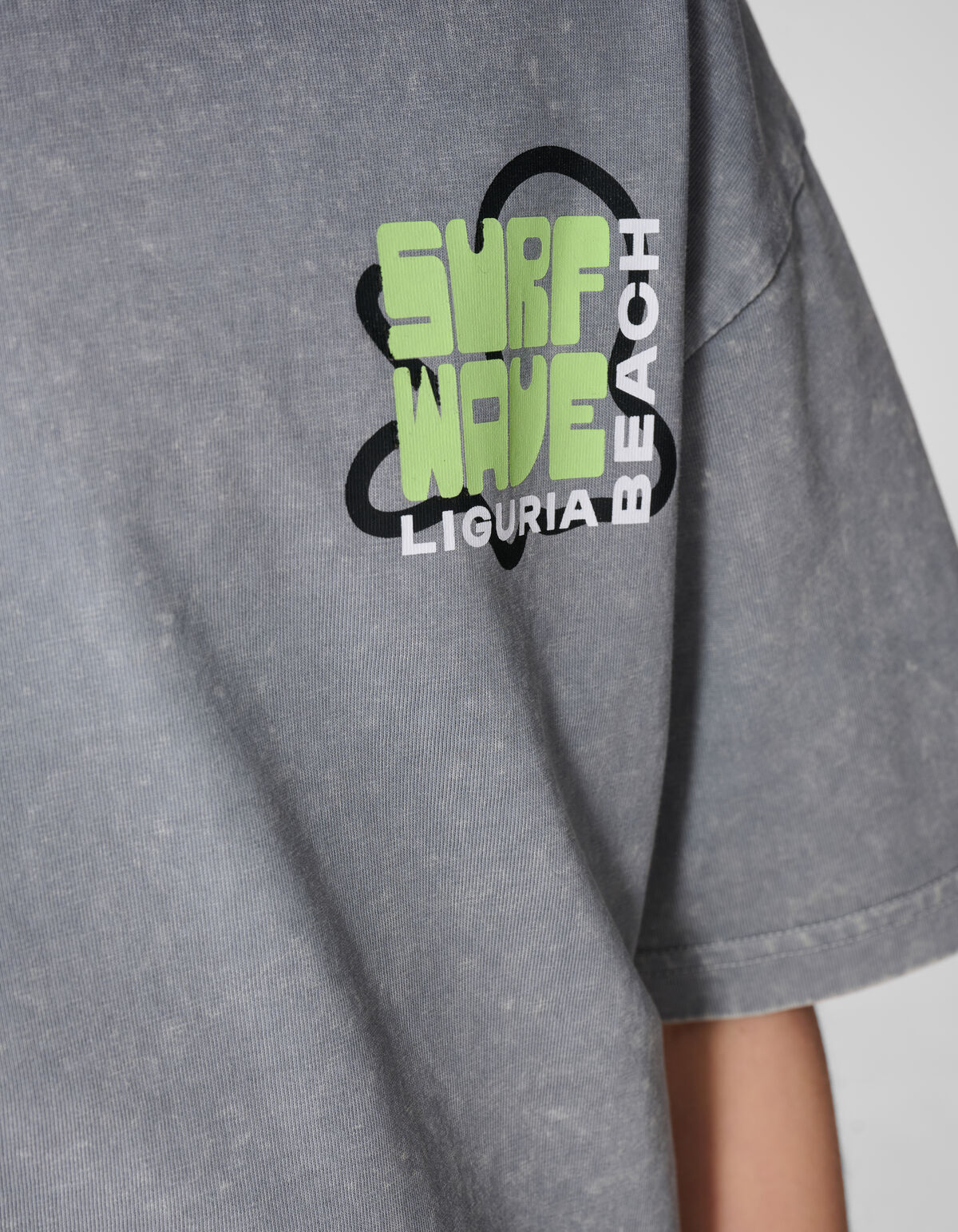 Surf Wave Artwork T-Shirt Grau SHOEBY BOYS