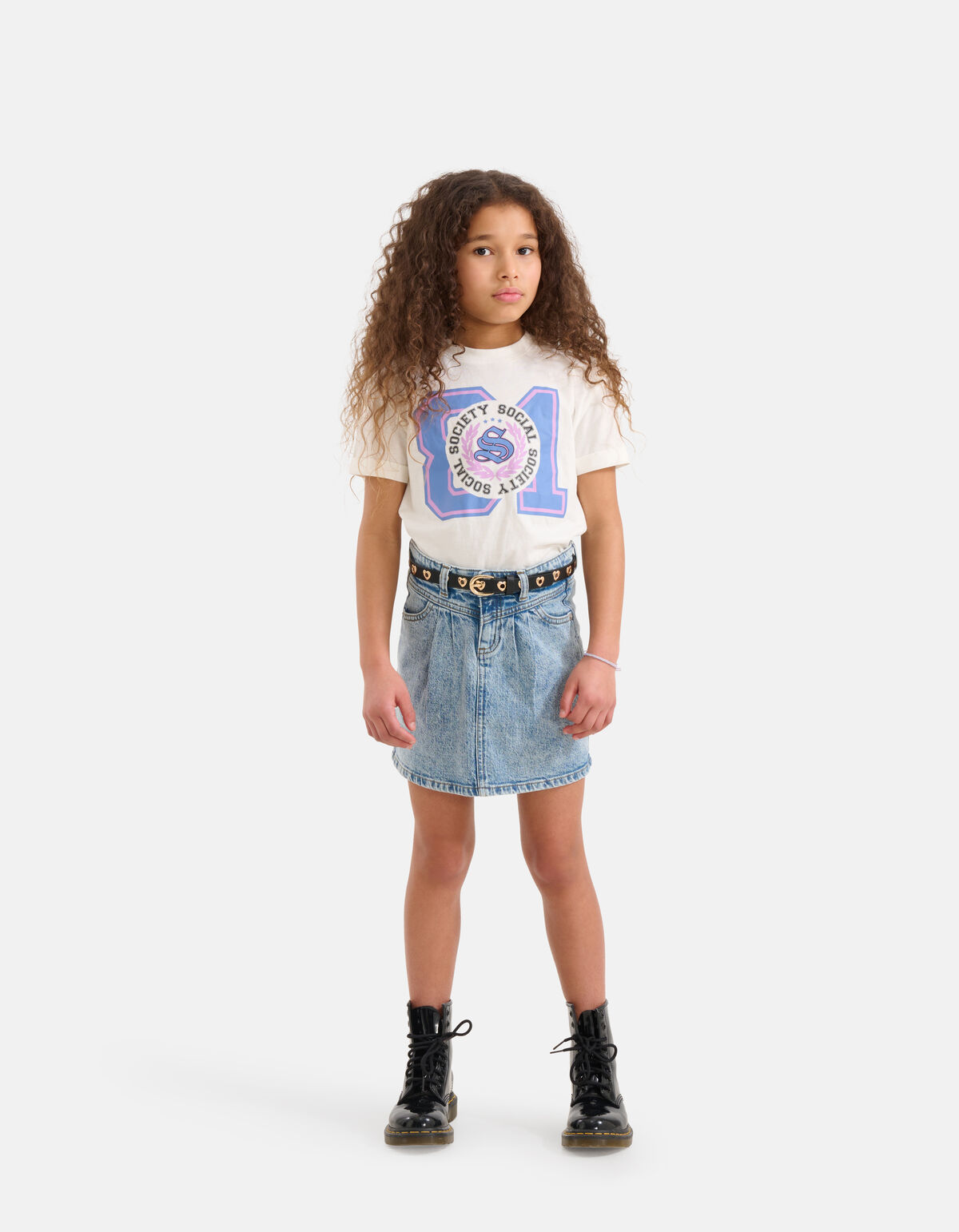 Printed T-shirt Gebroken Wit SHOEBY GIRLS