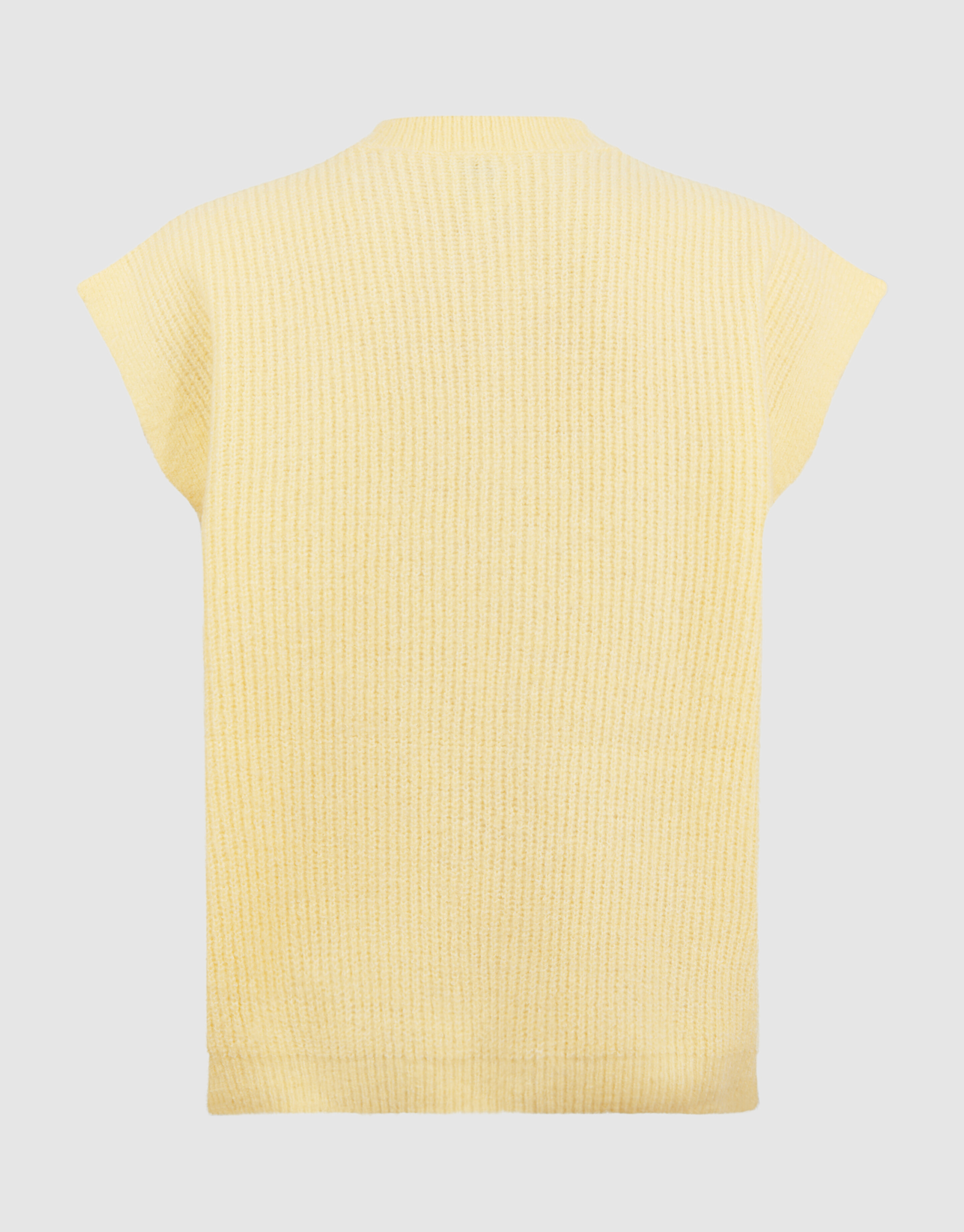 Gestricktes &auml;rmelloses Weste Hellgelb SHOEBY GIRLS