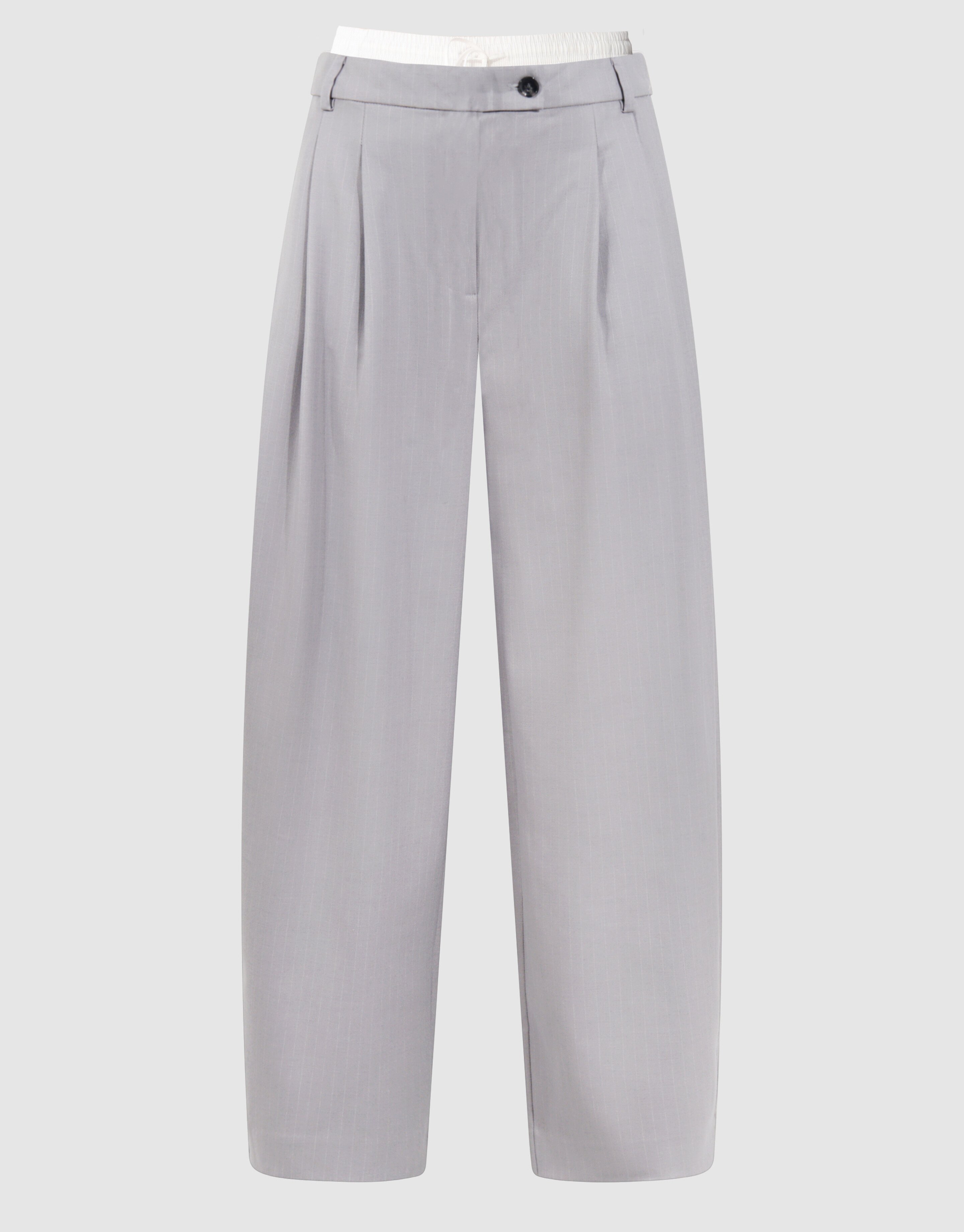 Pinstripe Barrel Fit Hose Hellgrau SHOEBY WOMEN