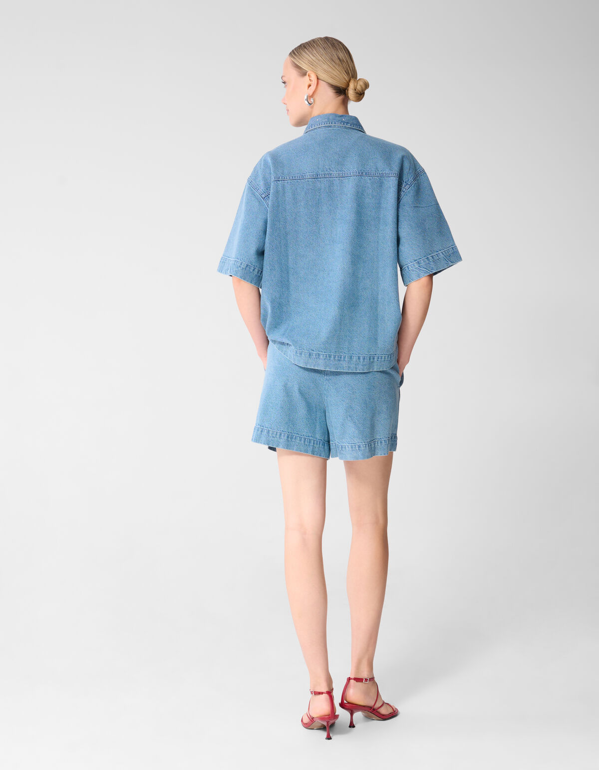 Strass Denim Shorts Blau SHOEBY WOMEN