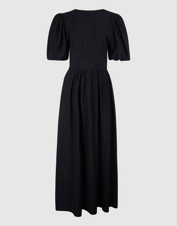 Maxikleid mit Schleife Schwarz SHOEBY WOMEN