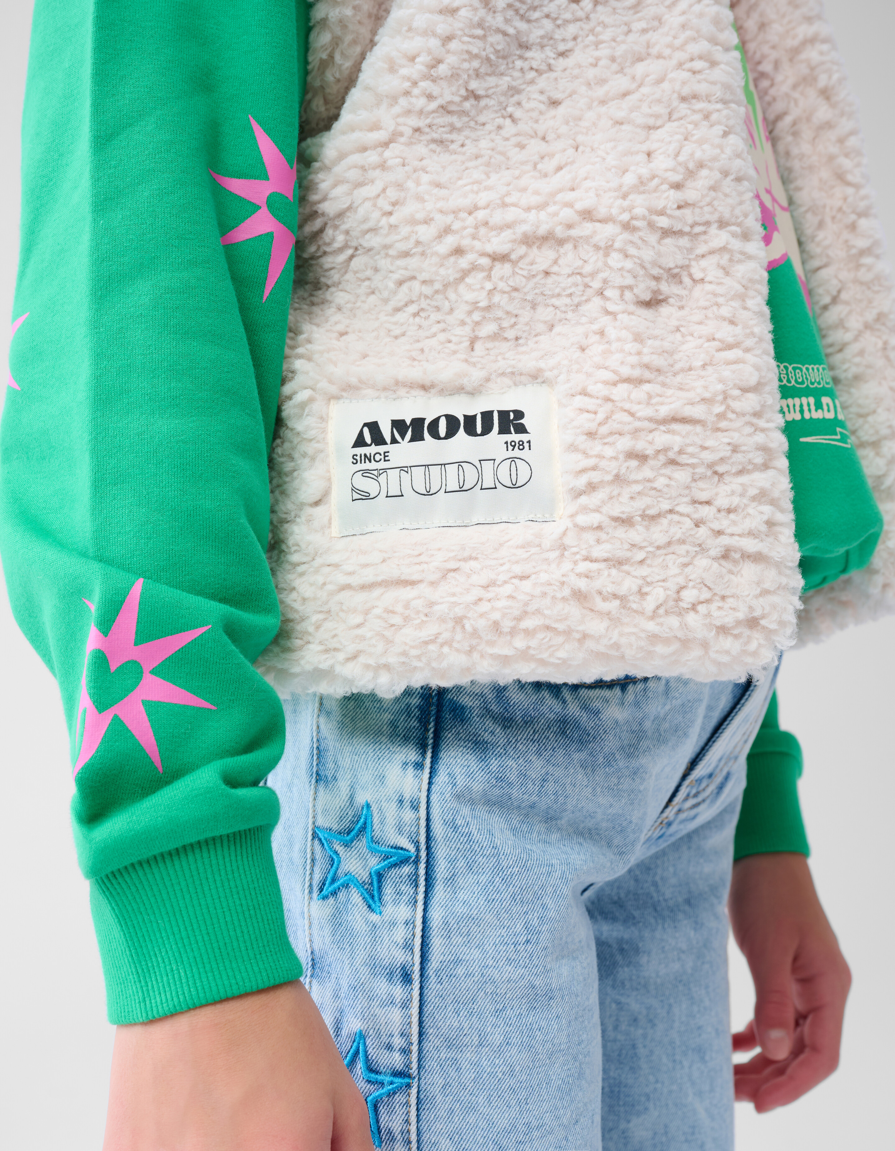 Teddy Label Gilet Gebrochenes Weiß SHOEBY GIRLS