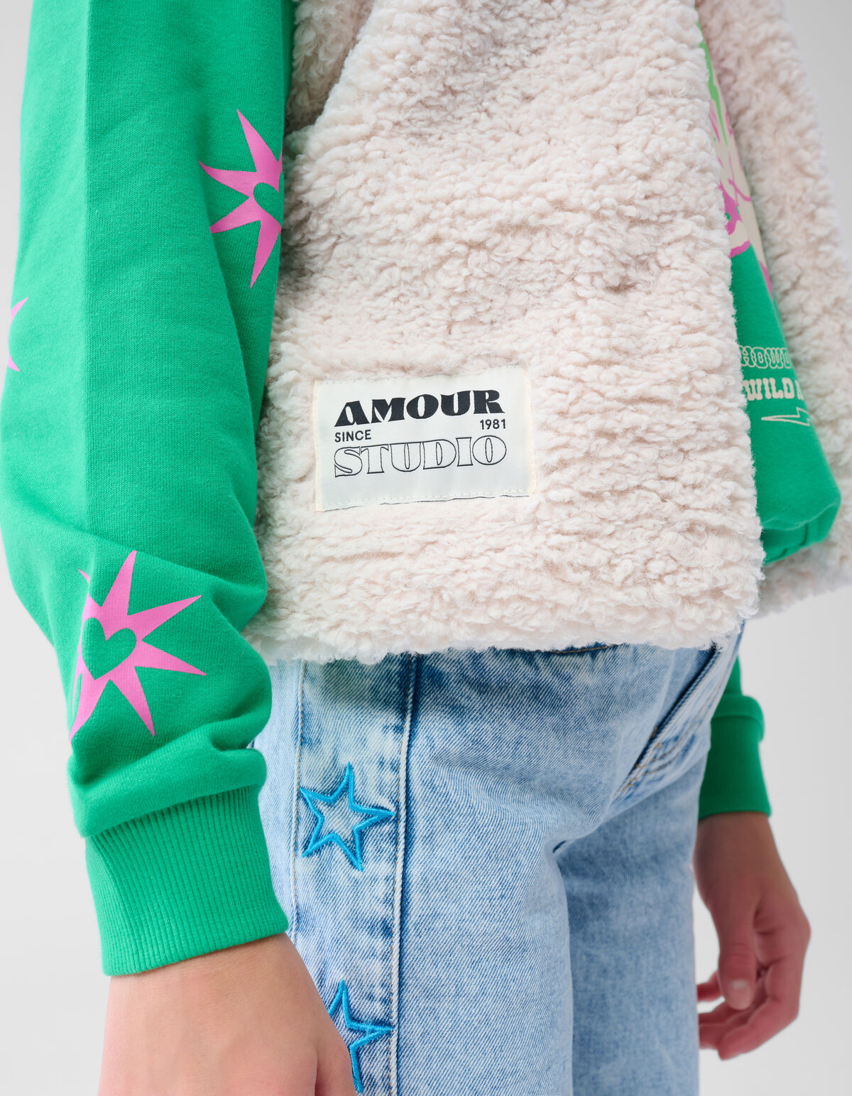 Teddy Label Gilet Gebrochenes Weiß SHOEBY GIRLS