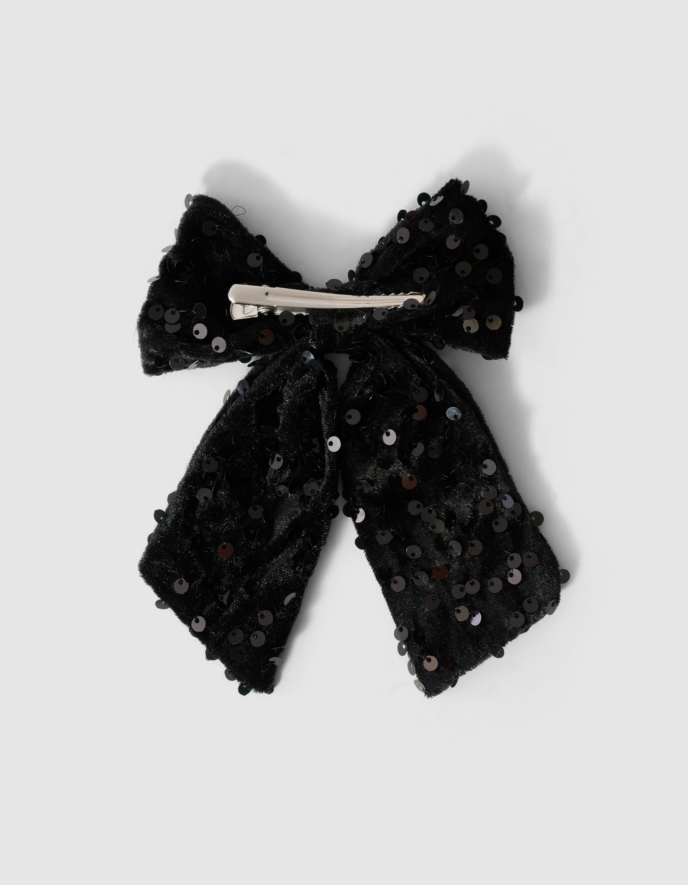 Velvet Haarspange Mit Pailletten Schwarz SHOEBY ACCESSOIRES