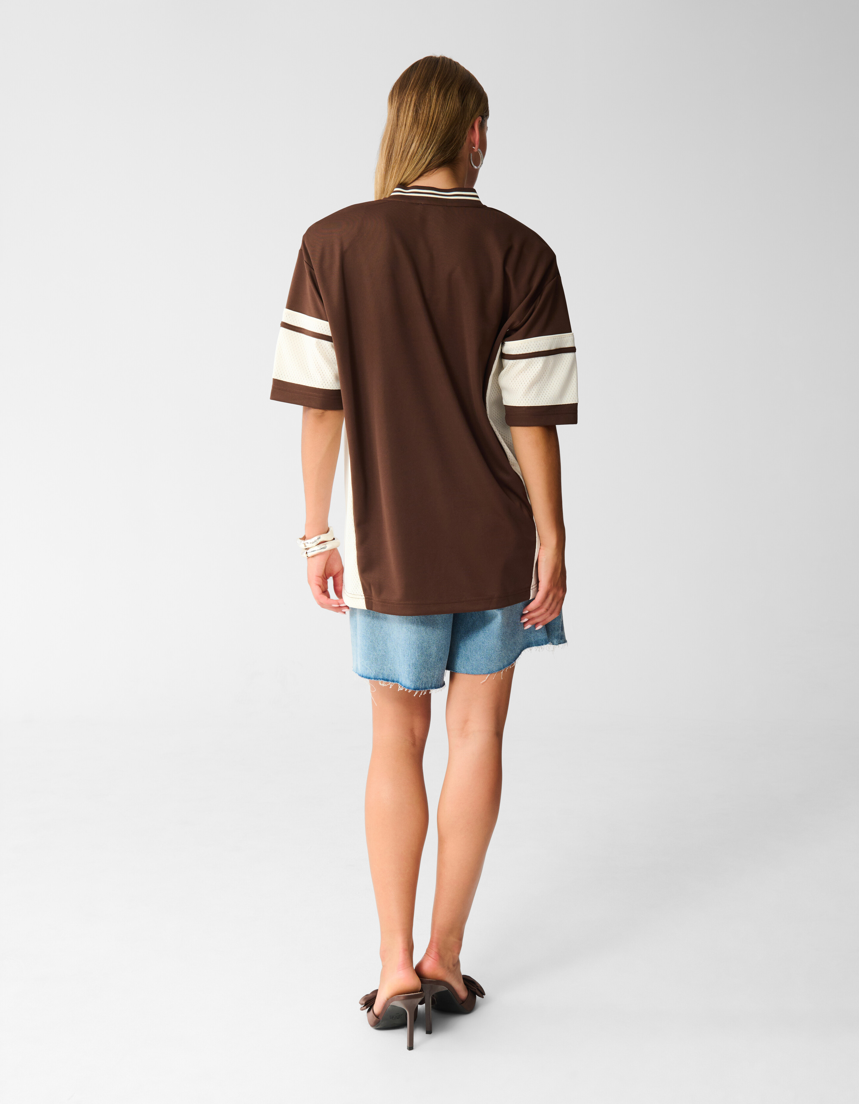 Übergroßes Baseball-T-Shirt Braun SHOEBY WOMEN