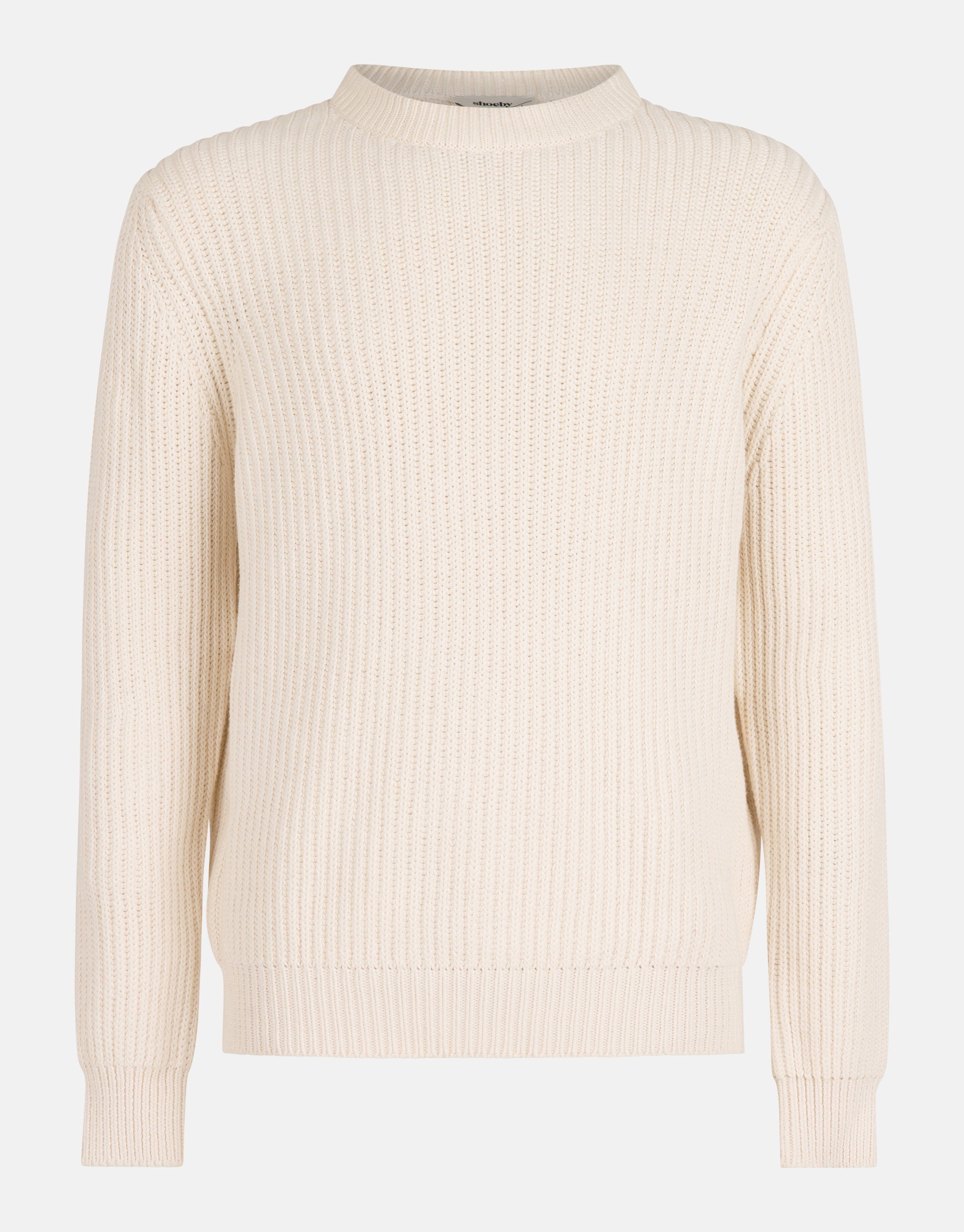 Grobgestrickter Pullover Off White SHOEBY MEN