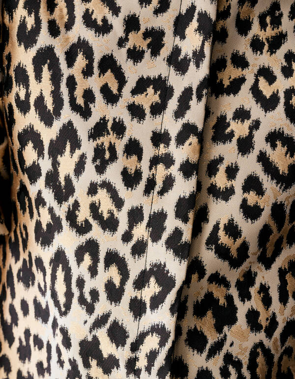 Leopard Puffärmel Blazer Hellbraun SHOEBY GIRLS
