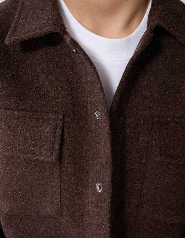 Overshirt aus Filz Dunkelbraun SHOEBY BOYS