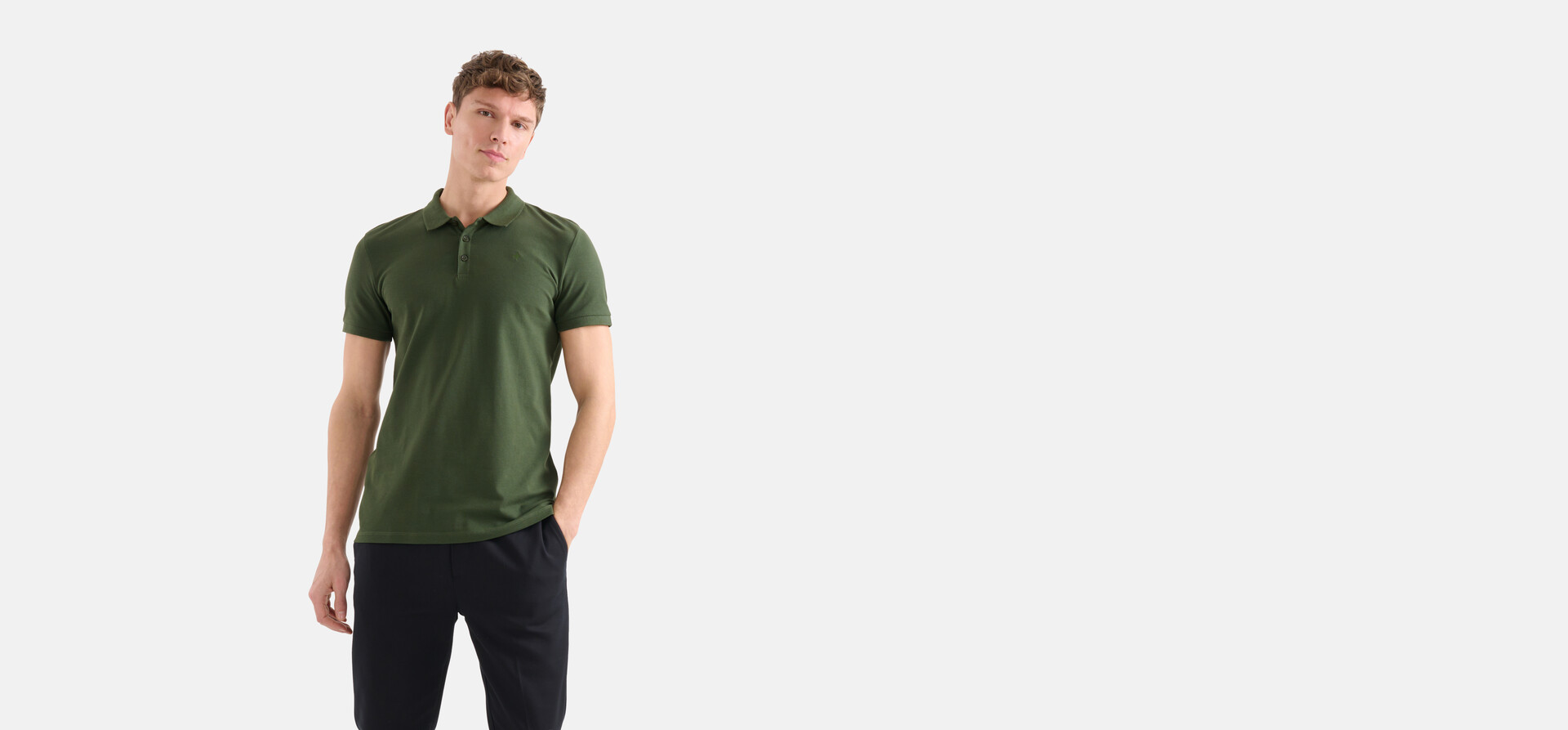 Basic Polo Dunkelgrün SHOEBY MEN