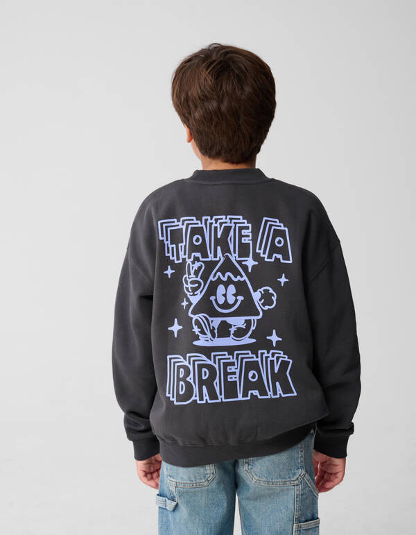Break Artwork Pullover Dunkelgrau SHOEBY BOYS