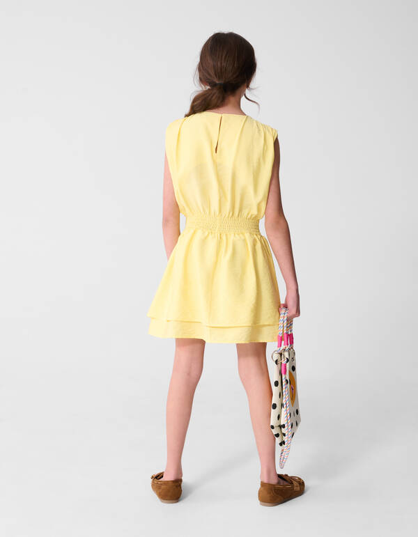 Smock Mini Kleid Hellgelb SHOEBY GIRLS