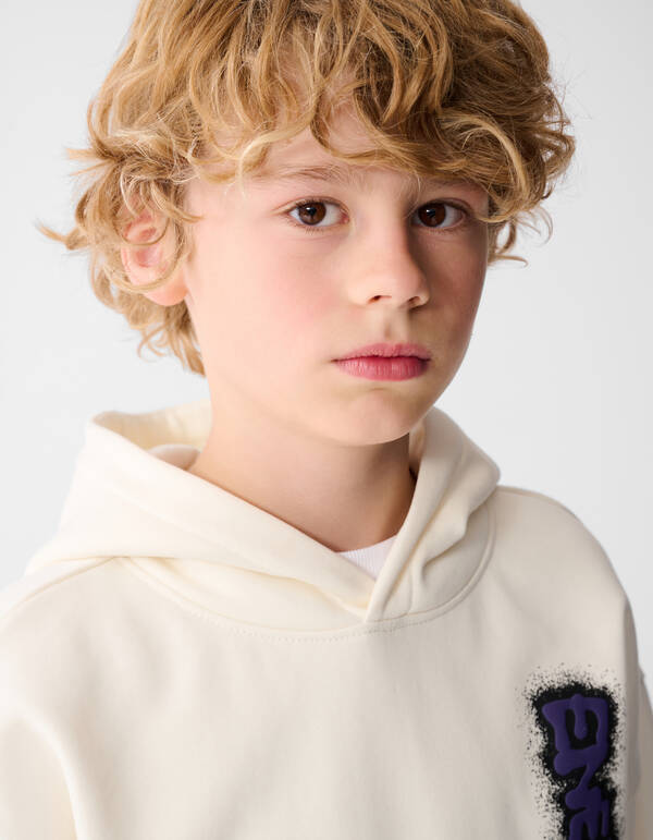 Energy Artwork Hoodie Gebroken Wit SHOEBY BOYS