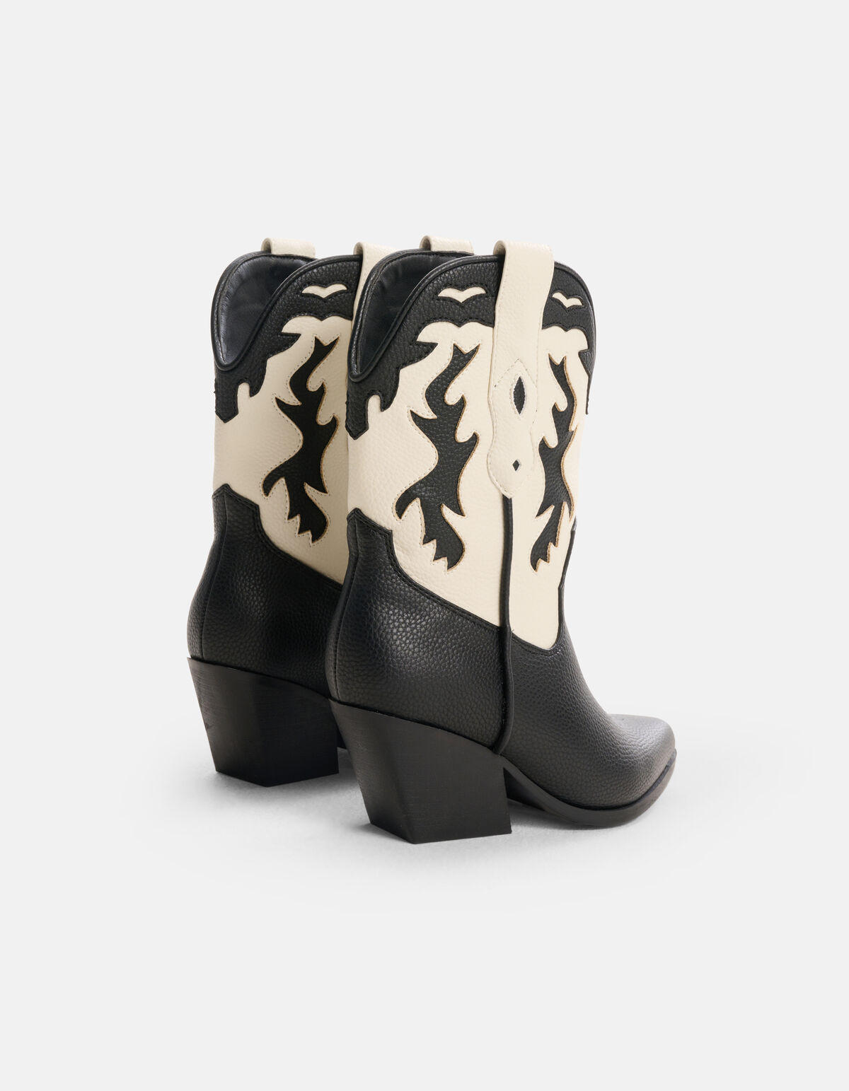 Cowboystiefel Medium Schwarz/Weiß SHOEBY SHOES